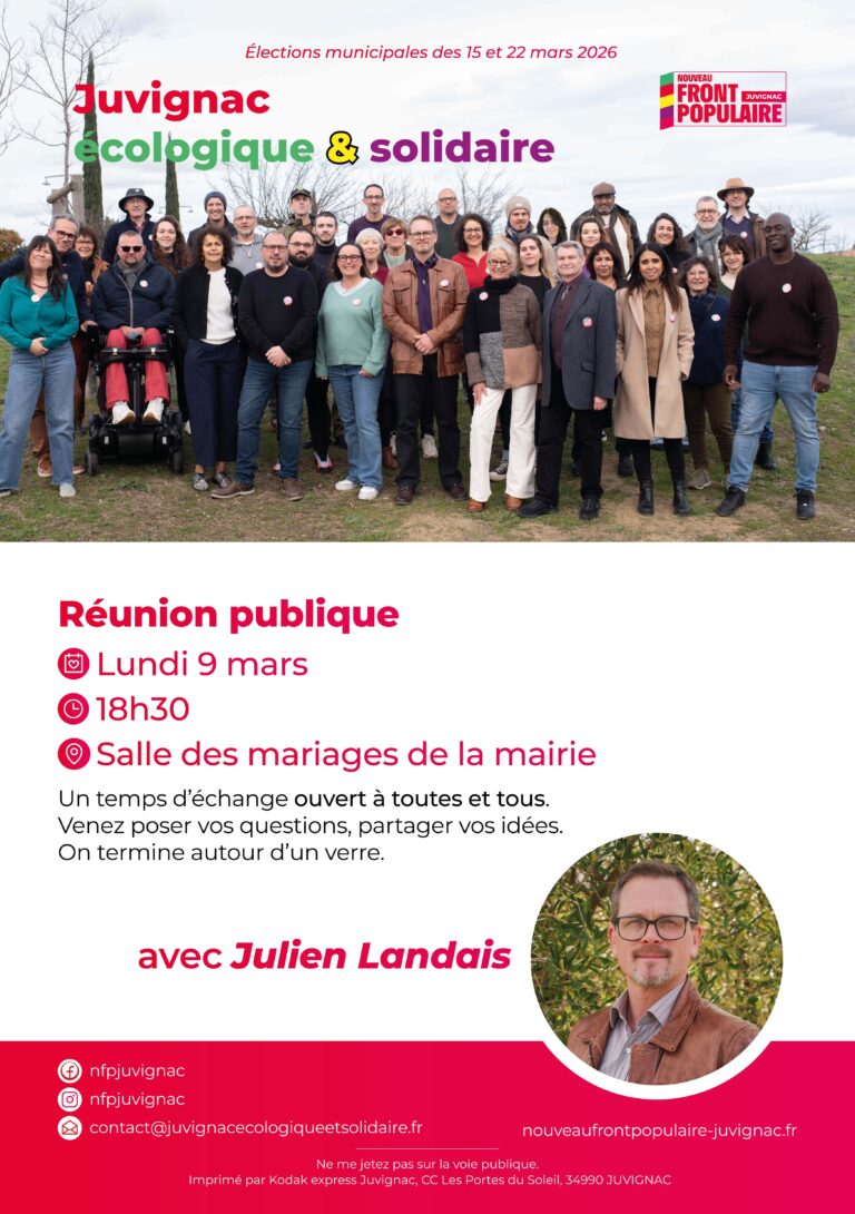 Réunion publique 9 mars